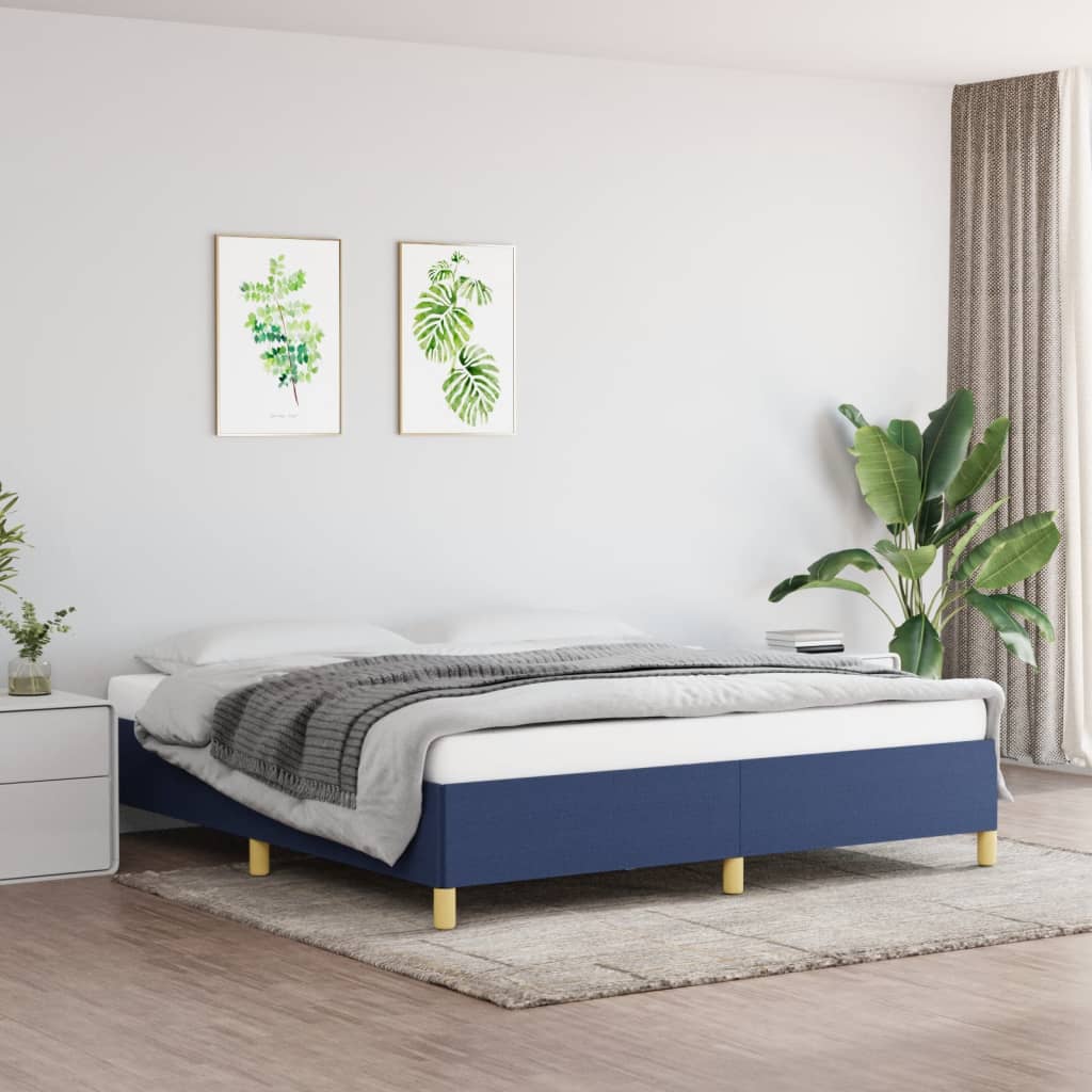 Boxspringbettgestell Blau 180x200 cm Stoff
