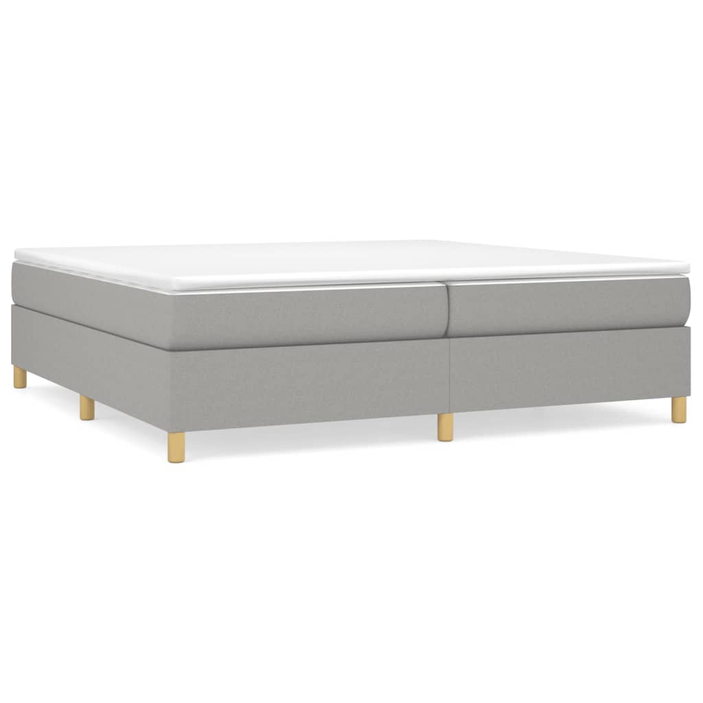 Boxspringbettgestell Hellgrau 200x200 cm Stoff