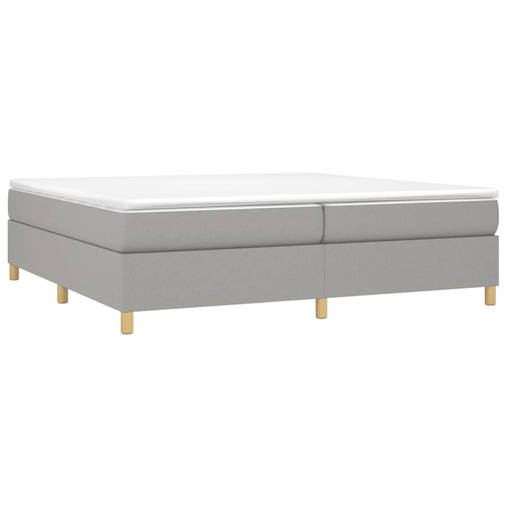 Boxspringbettgestell Hellgrau 200x200 cm Stoff