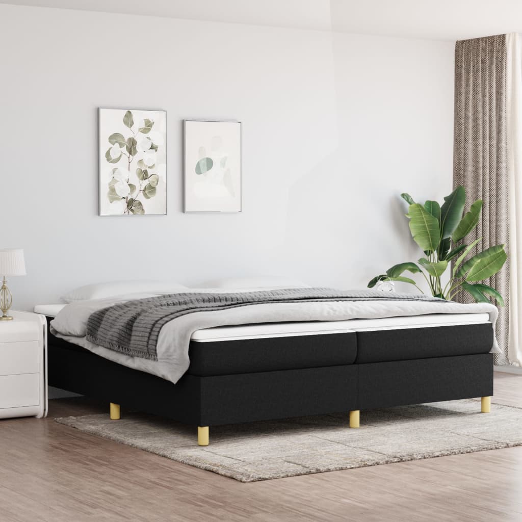 Boxspringbettgestell Schwarz 200x200 cm Stoff