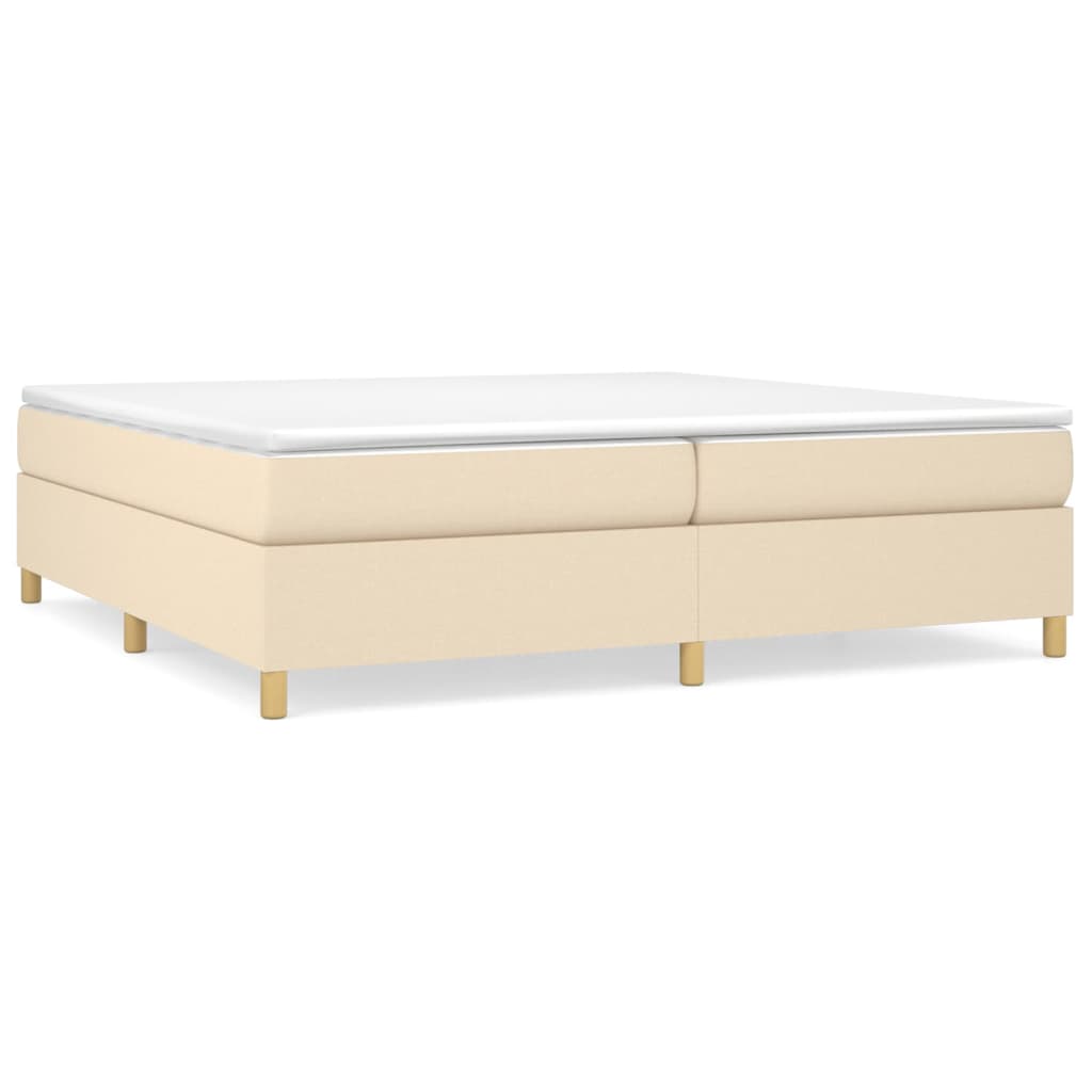 Boxspringbettgestell Creme 200x200 cm Stoff