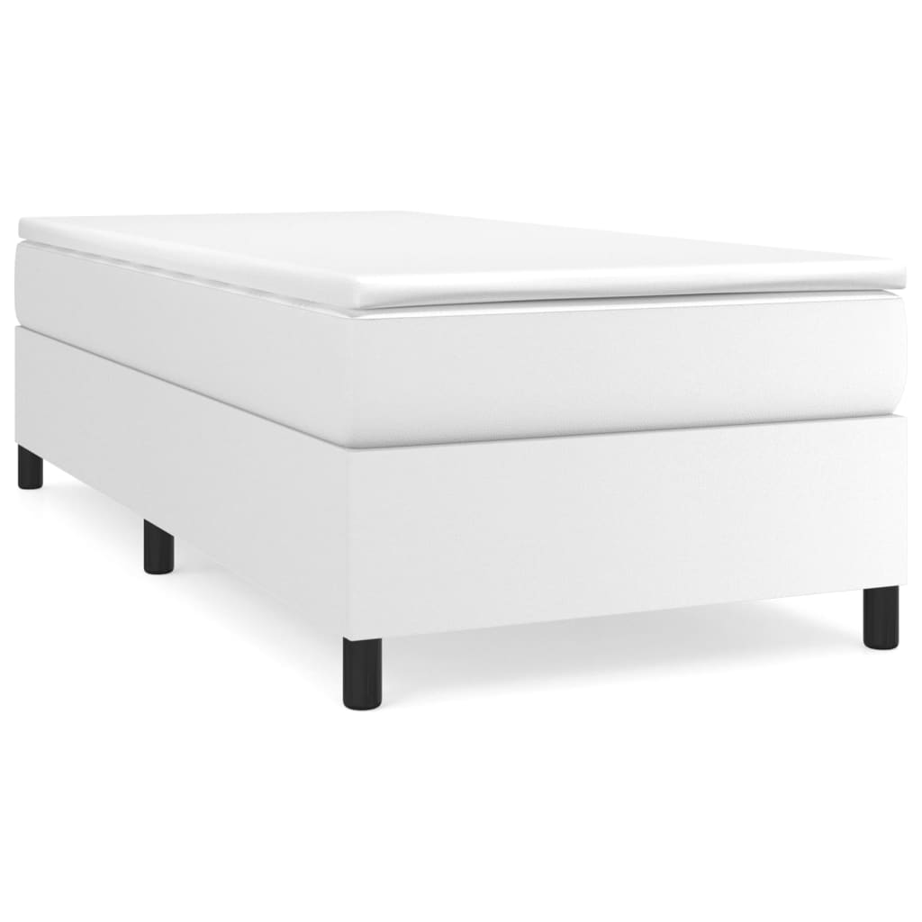 Boxspringbettgestell Weiß 80x200 cm Kunstleder