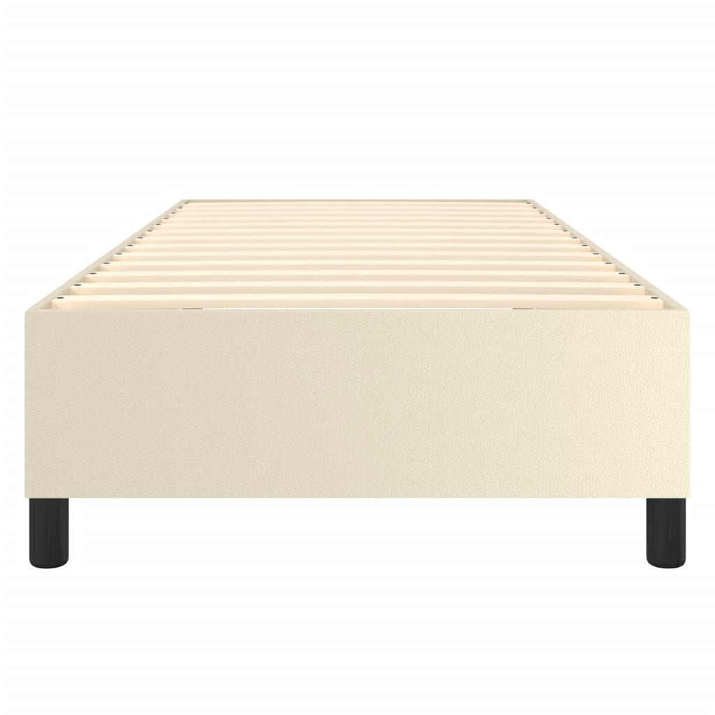 Boxspringbettgestell Creme 80x200 cm Kunstleder