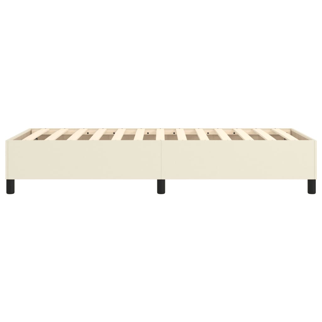 Boxspringbettgestell Creme 80x200 cm Kunstleder