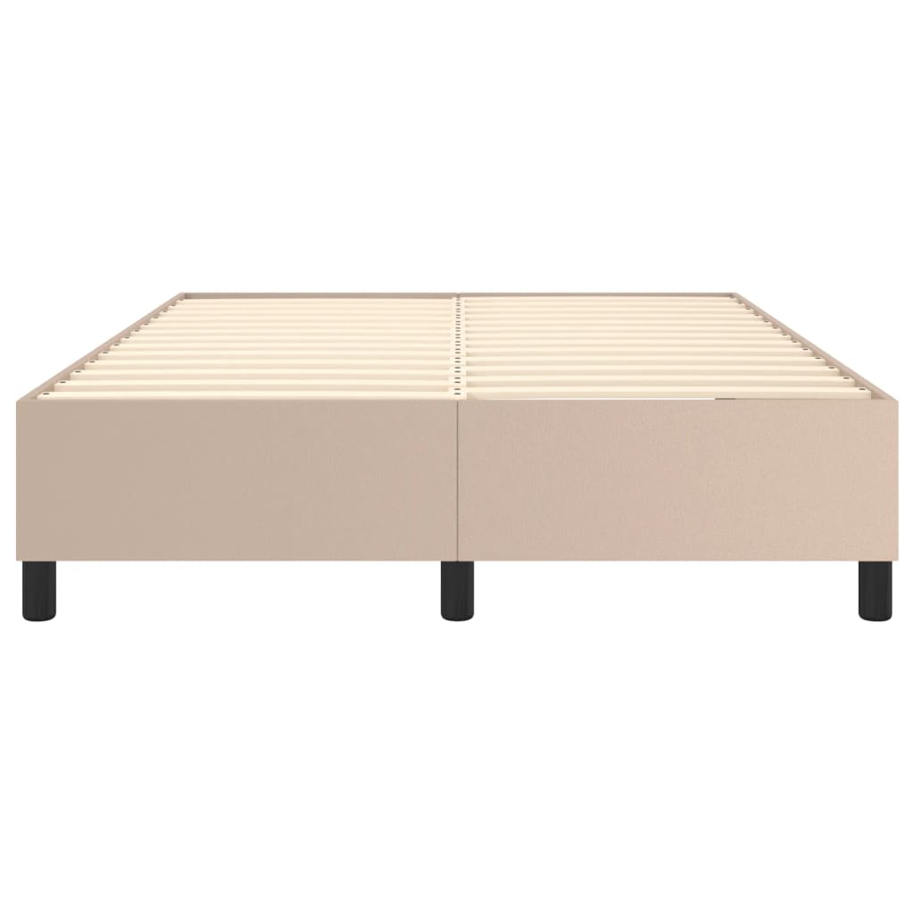 Boxspringbettgestell Cappuccino-Braun 140x190 cm Kunstleder