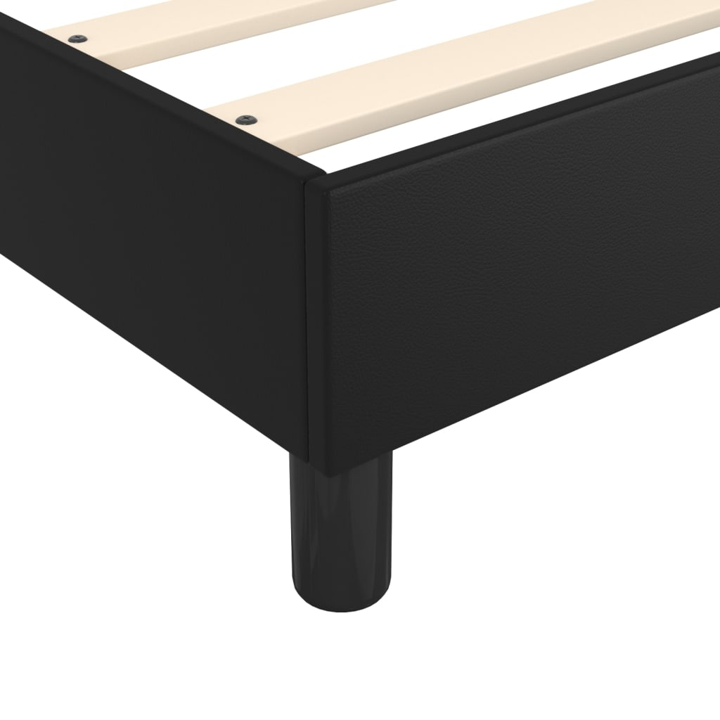 Boxspringbettgestell Schwarz 140x200 cm Kunstleder
