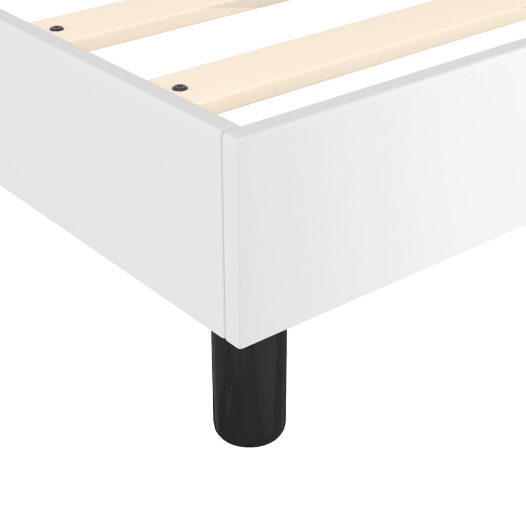 Boxspringbettgestell Weiß 140x200 cm Kunstleder