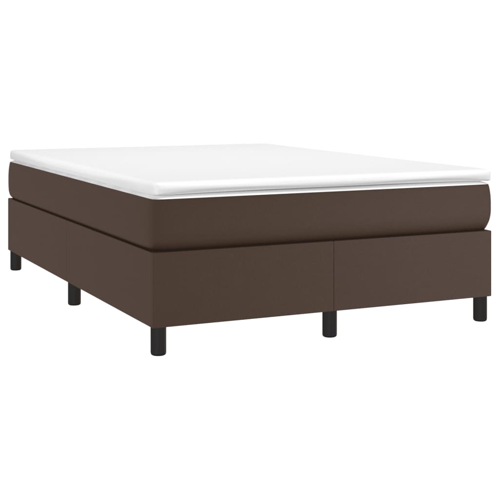 Boxspringbettgestell Braun 140x200 cm Kunstleder