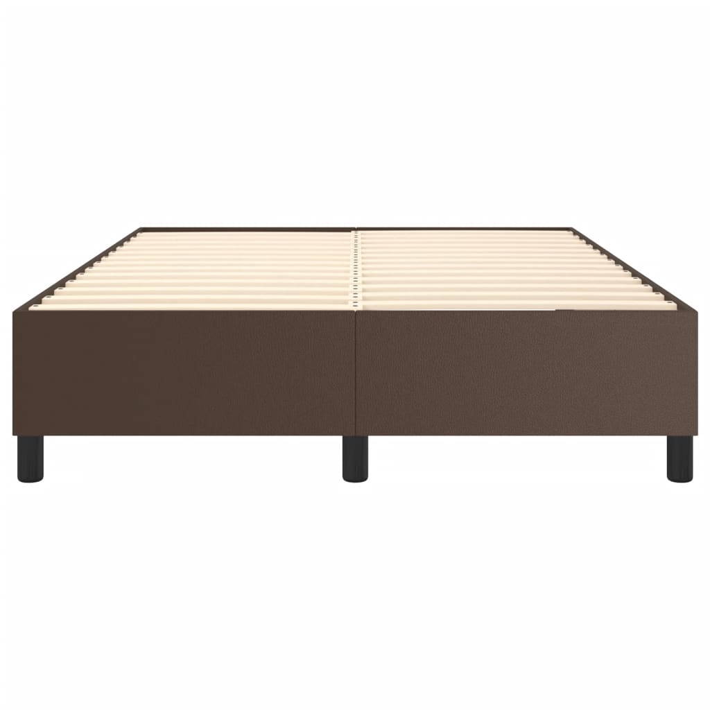 Boxspringbettgestell Braun 140x200 cm Kunstleder