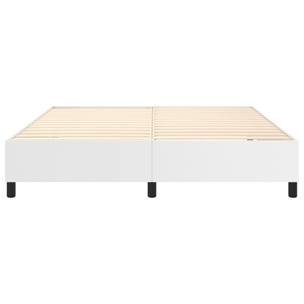 Boxspringbettgestell Weiß 160x200 cm Kunstleder