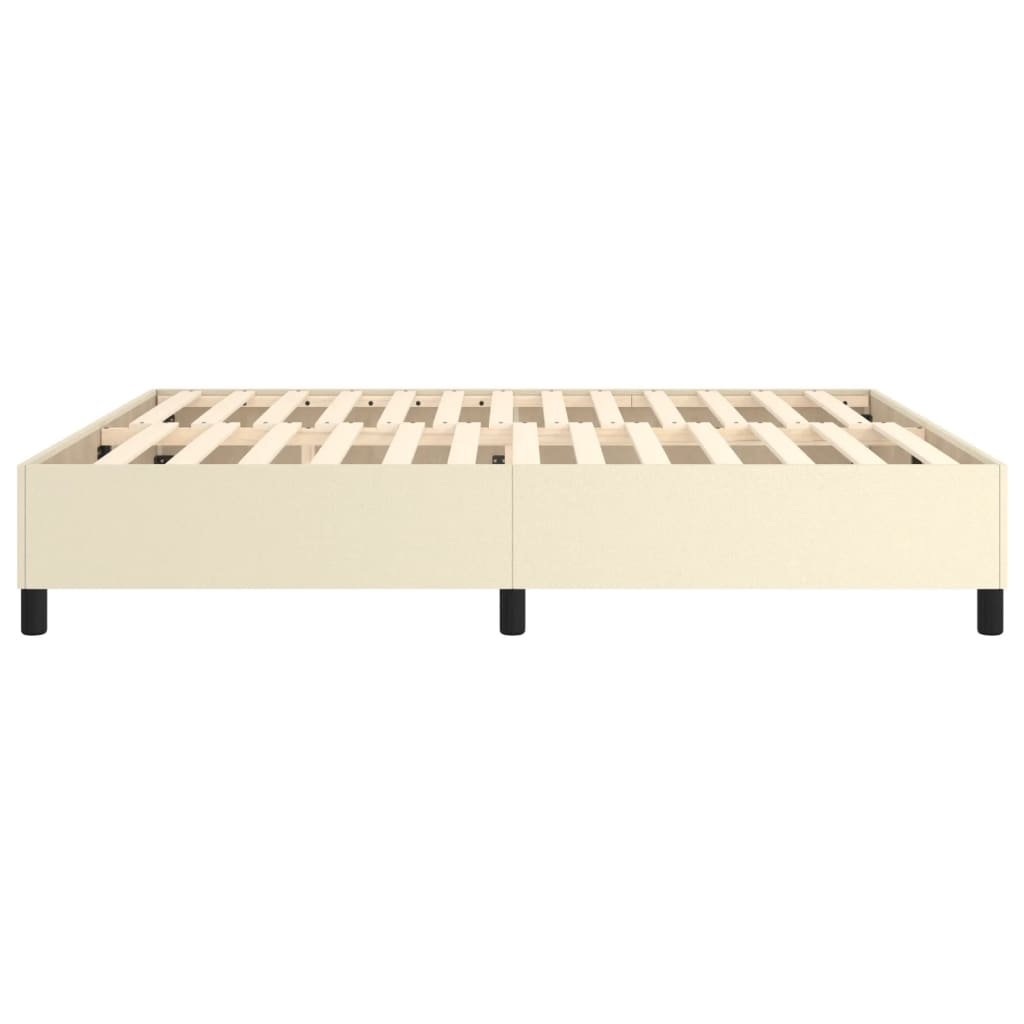 Boxspringbettgestell Creme 160x200 cm Kunstleder