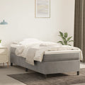 Boxspringbettgestell Hellgrau 100x200 cm Samt