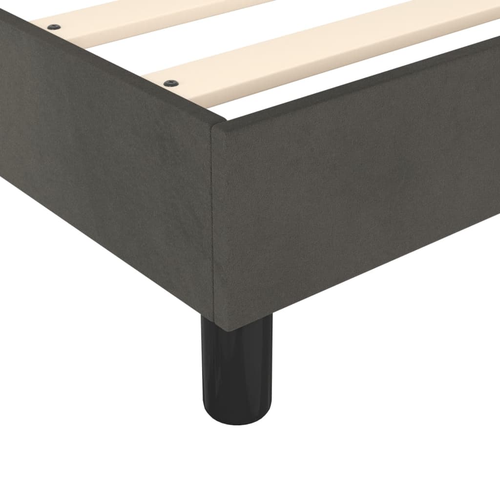 Boxspringbettgestell Dunkelgrau 100x200 cm Samt