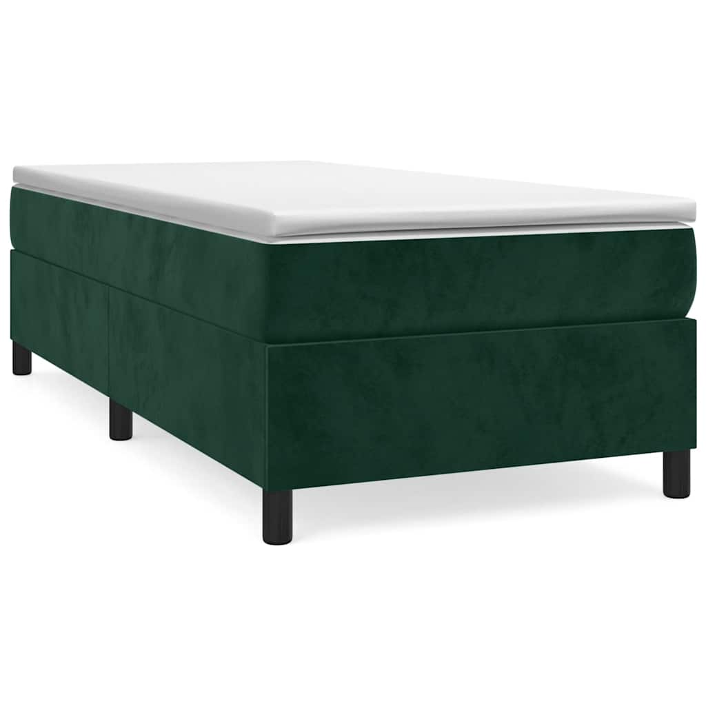 Boxspringbettgestell Dunkelgrün 100x200 cm Samt