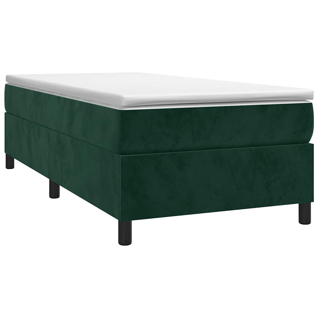 Boxspringbettgestell Dunkelgrün 100x200 cm Samt