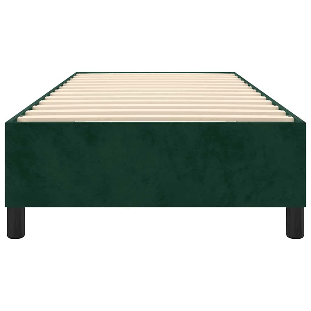 Boxspringbettgestell Dunkelgrün 100x200 cm Samt