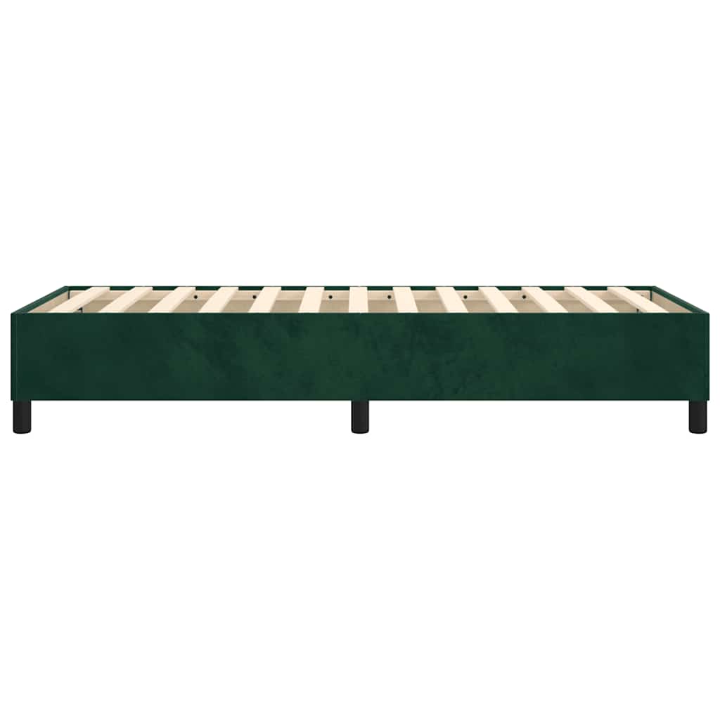 Boxspringbettgestell Dunkelgrün 100x200 cm Samt