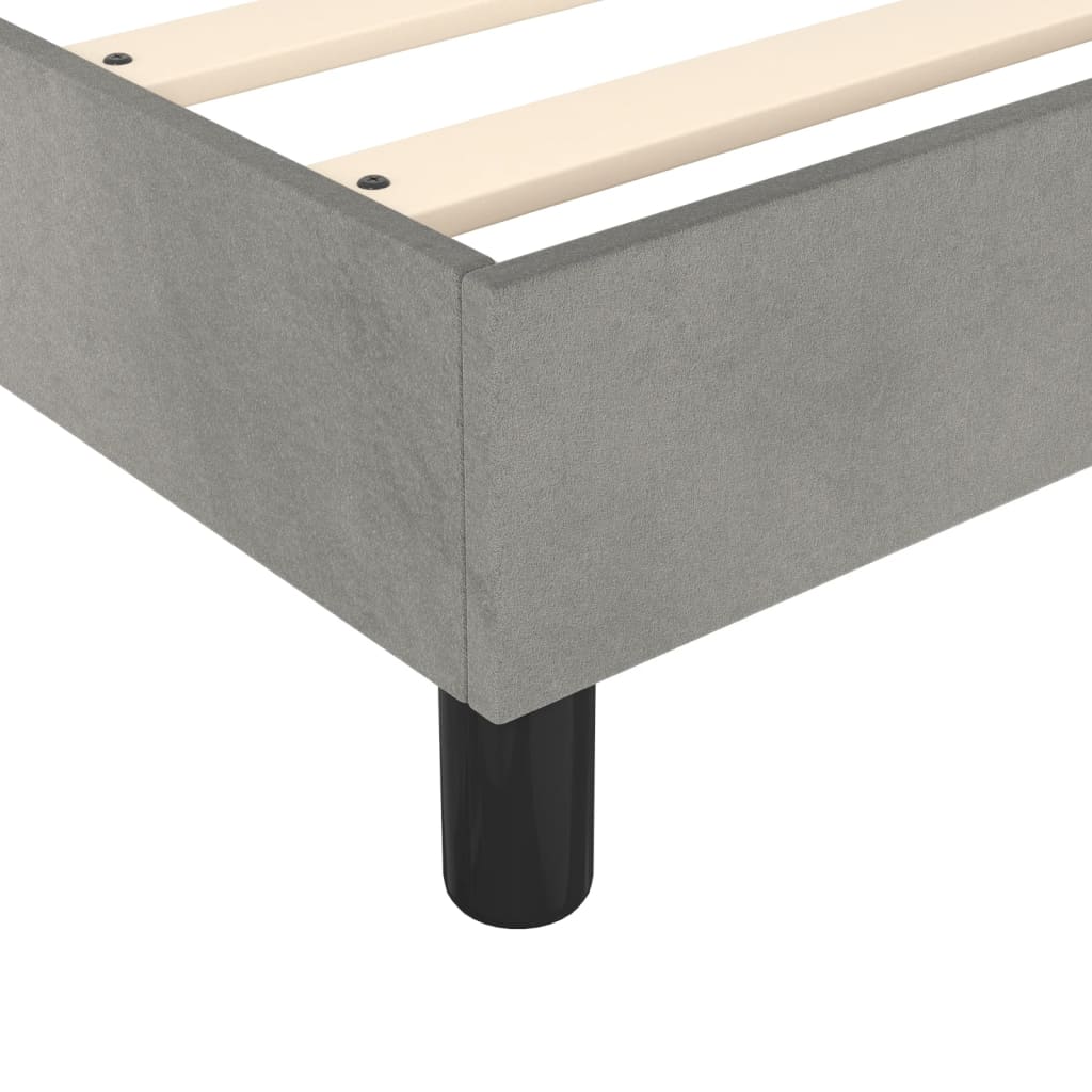 Boxspringbettgestell Hellgrau 120x200 cm Samt
