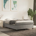 Boxspringbettgestell Hellgrau 140x190 cm Samt