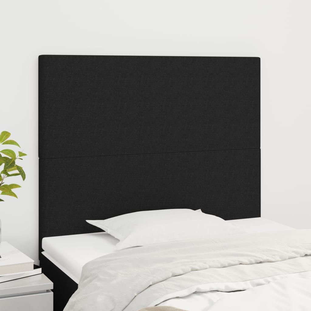 Kopfteil Schwarz 80x5x118/128 cm Stoff