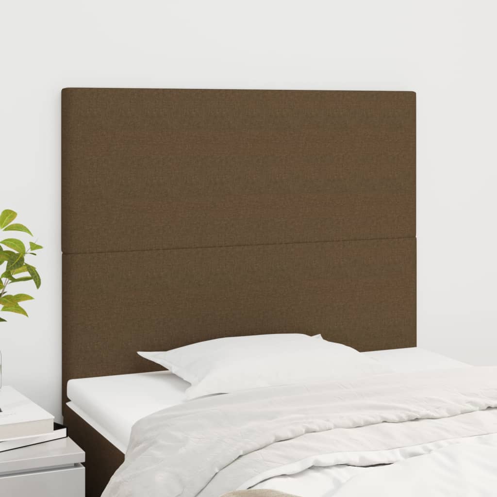 Kopfteil Dunkelbraun 80x5x118/128 cm Stoff