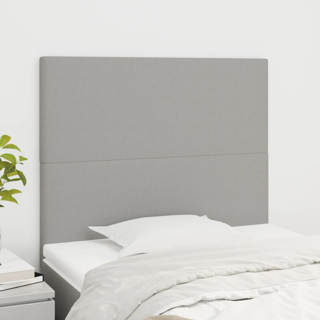 Kopfteil Hellgrau 90x5x118/128 cm Stoff