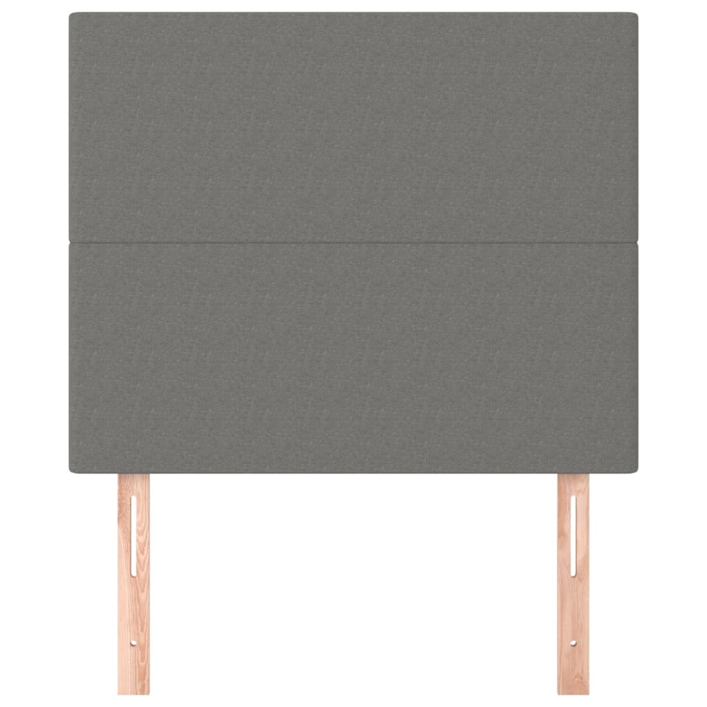 Kopfteil Dunkelgrau 90 x 5 x 118/128 cm Stoff