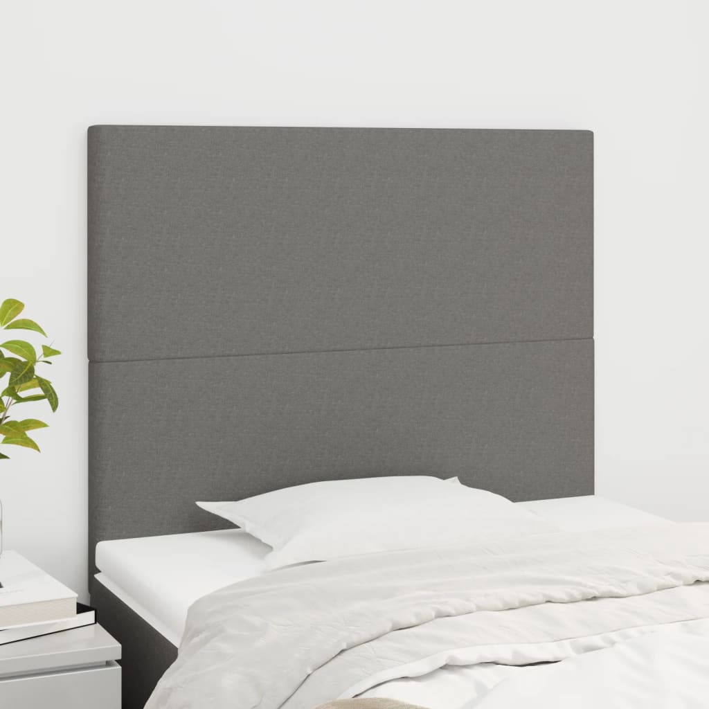 Kopfteil Dunkelgrau 100 x 5 x 118/128 cm Stoff
