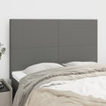Kopfteil Dunkelgrau 144 x 5 x 118/128 cm Stoff