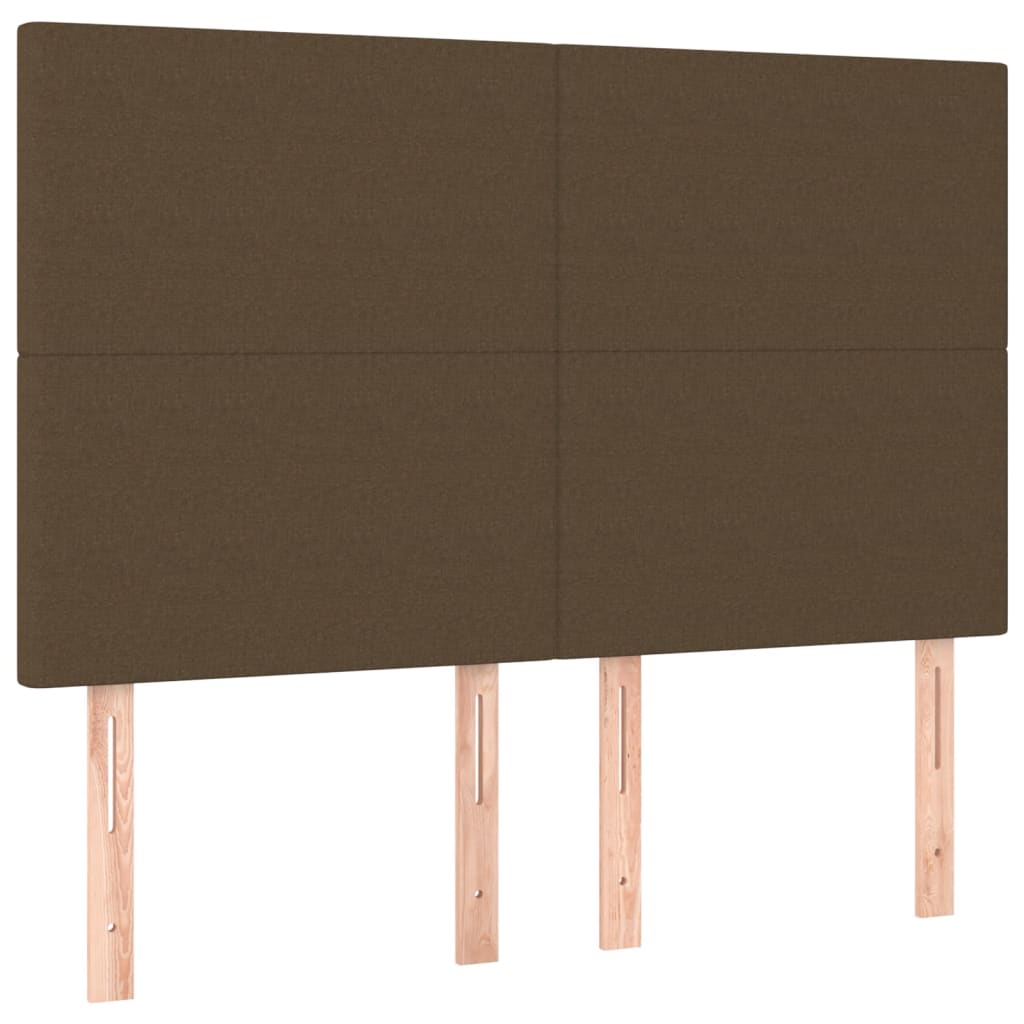 Kopfteil Dunkelbraun 144x5x118/128 cm Stoff
