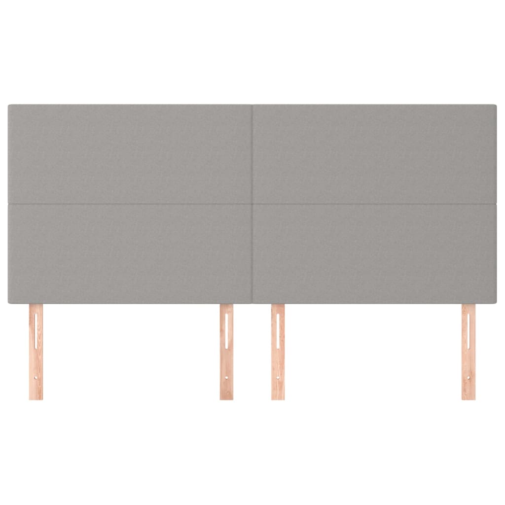 Kopfteil Hellgrau 160 x 5 x 118/128 cm Stoff