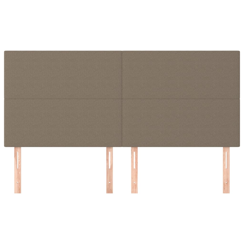 Kopfteil Taupe 160x5x118/128 cm Stoff
