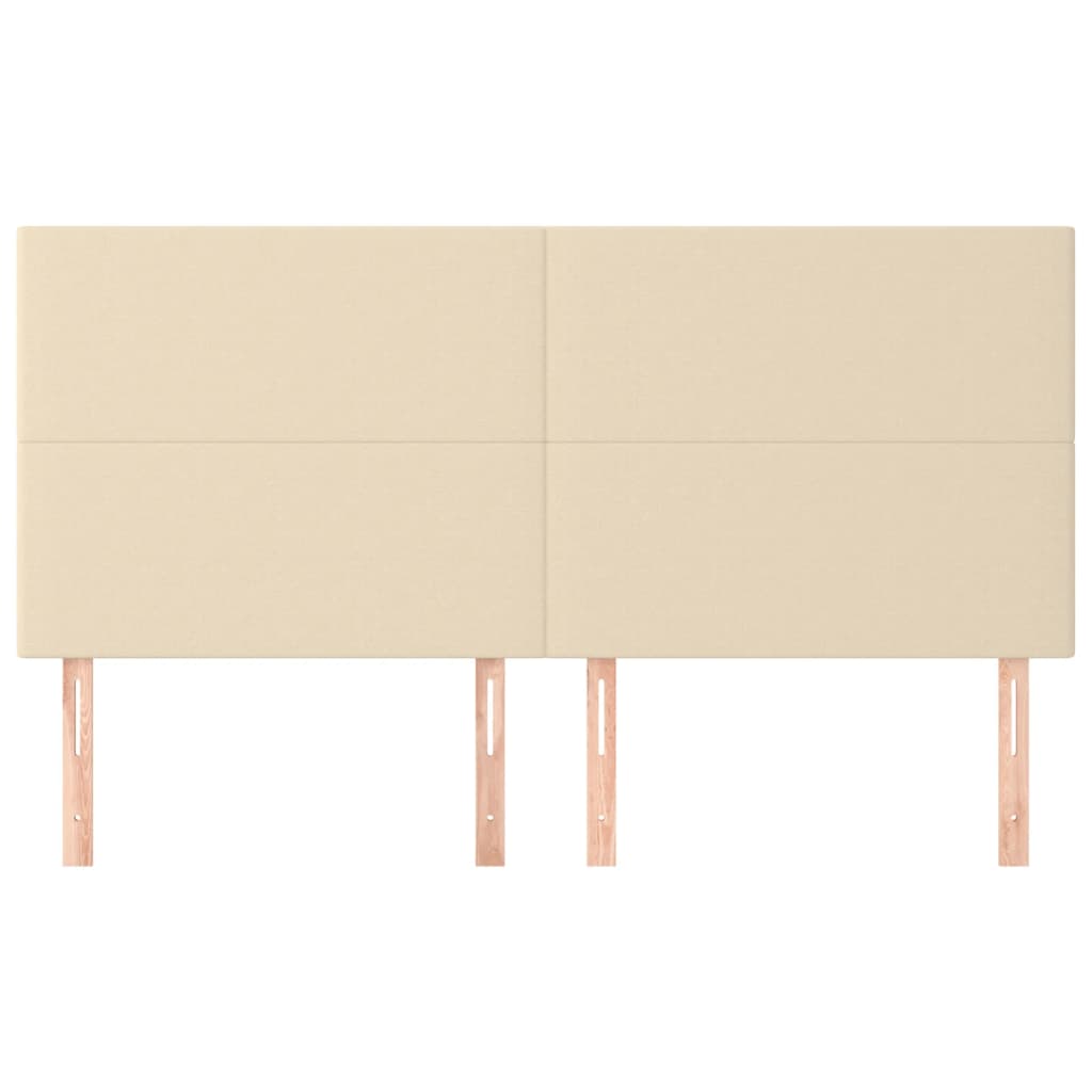 Kopfteil Creme 160x5x118/128 cm Stoff