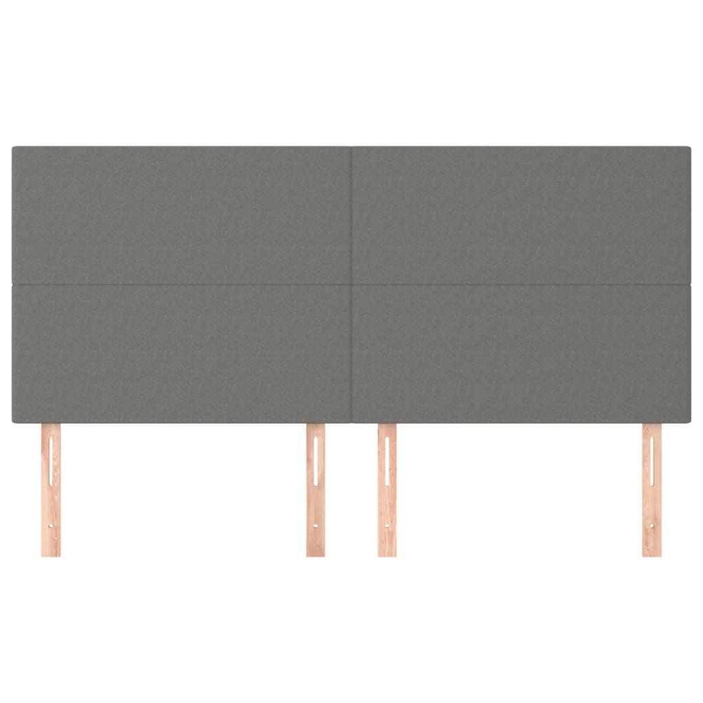 Kopfteil Dunkelgrau 180 x 5 x 118/128 cm Stoff