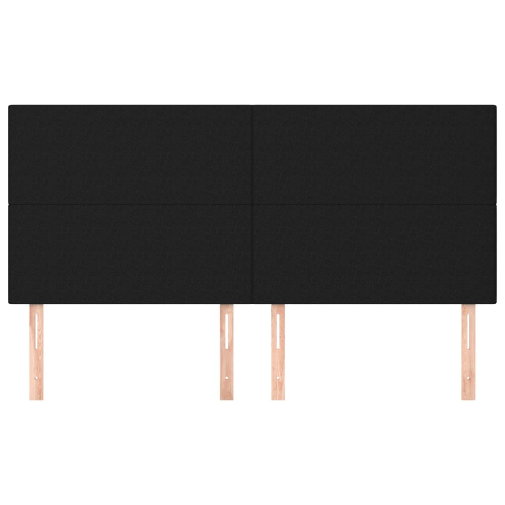 Kopfteil Schwarz 180 x 5 x 118/128 cm Stoff
