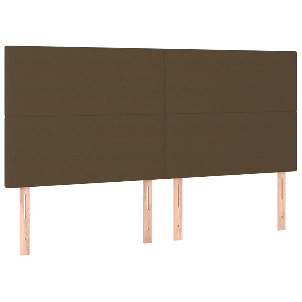 Kopfteil Dunkelbraun 180x5x118/128 cm Stoff