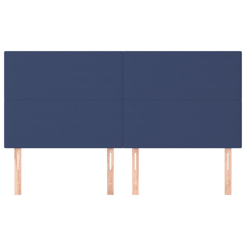 Kopfteil Blau 200 x 5 x 118/128 cm Stoff