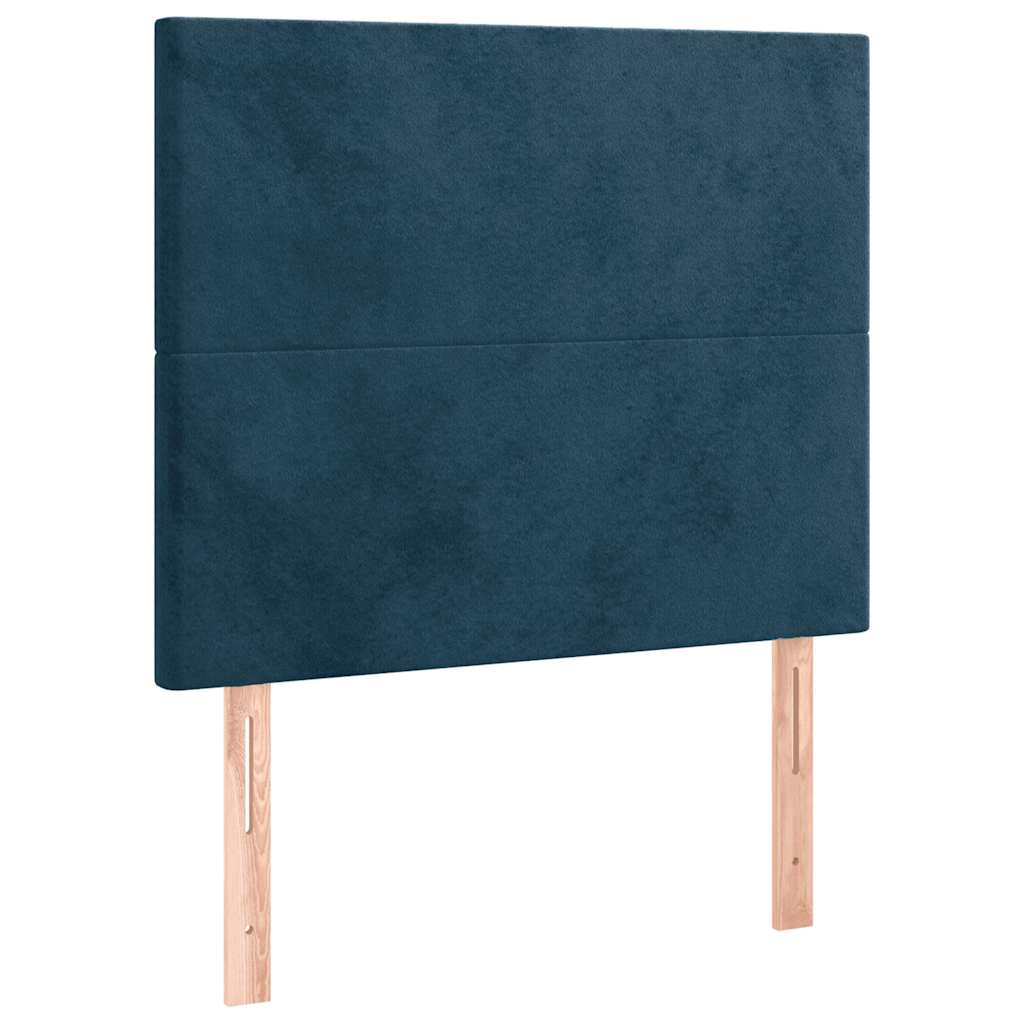 Kopfteil Dunkelblau 80x5x118/128 cm Samt