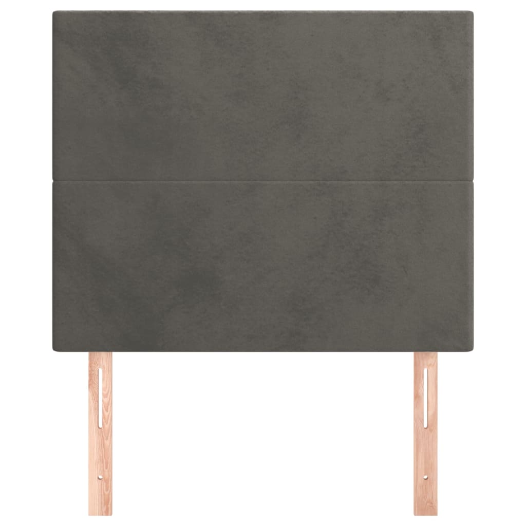 Kopfteil Dunkelgrau 90 x 5 x 118/128 cm Samt