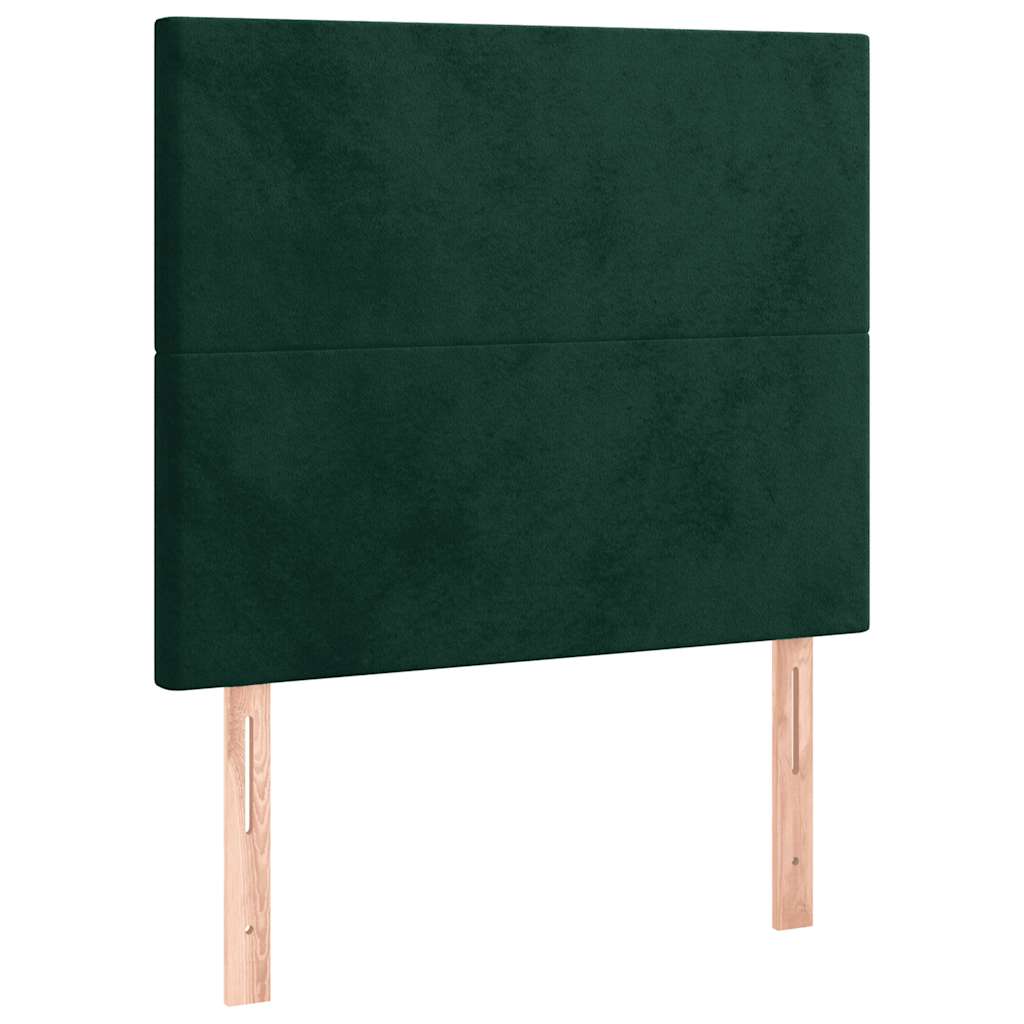Kopfteil Dunkelgrün 100x5x118/128 cm Samt