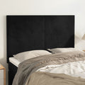 Kopfteil Schwarz 144x5x118/128 cm Samt