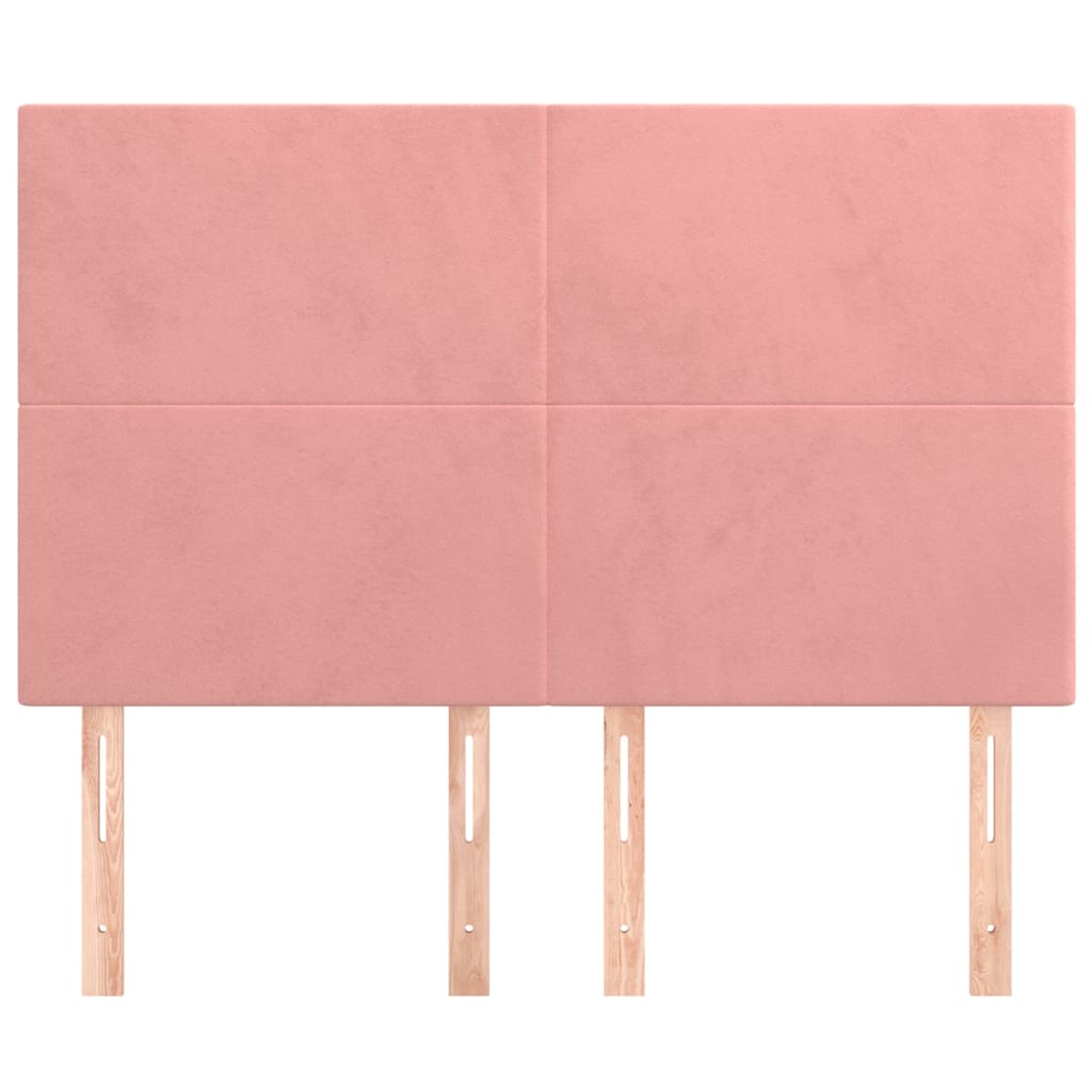 Kopfteil Rosa 144x5x118/128 cm Samt