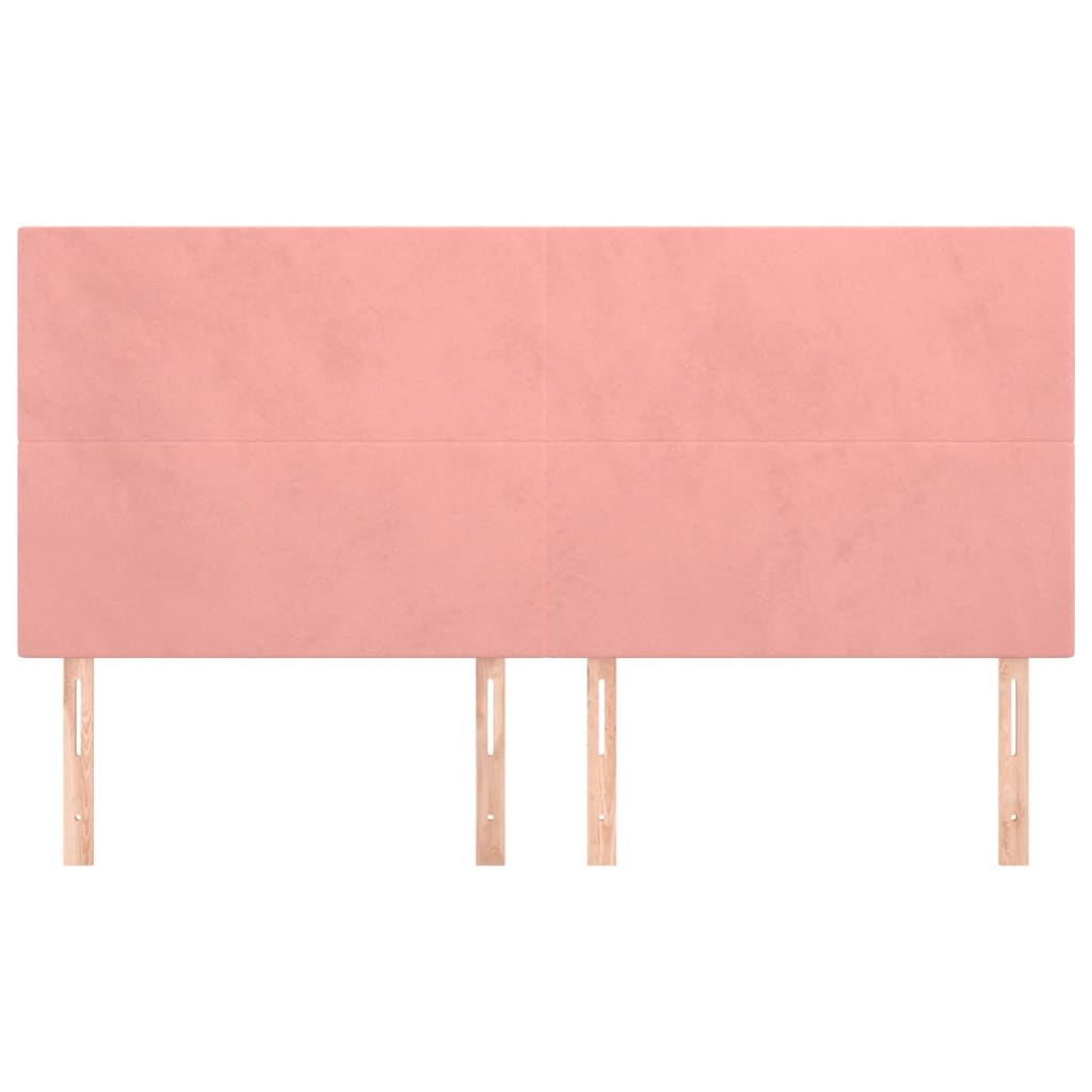 Kopfteil Rosa 160 x 5 x 118/128 cm Samt