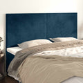 Kopfteil Dunkelblau 180x5x118/128 cm Samt
