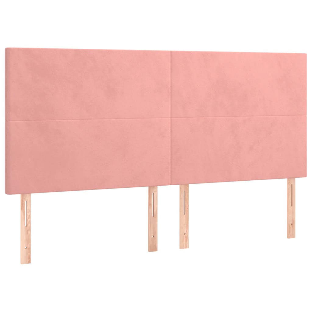 Kopfteil Rosa 180 x 5 x 118/128 cm Samt
