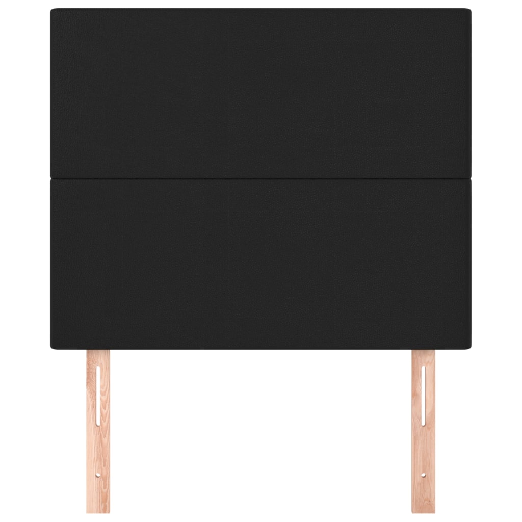 Kopfteil Schwarz 80x5x118/128 cm Kunstleder