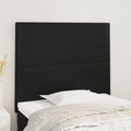 Kopfteil Schwarz 80x5x118/128 cm Kunstleder