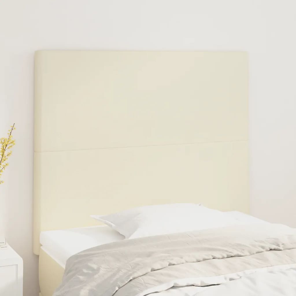 Kopfteil Creme 80x5x118/128 cm Kunstleder