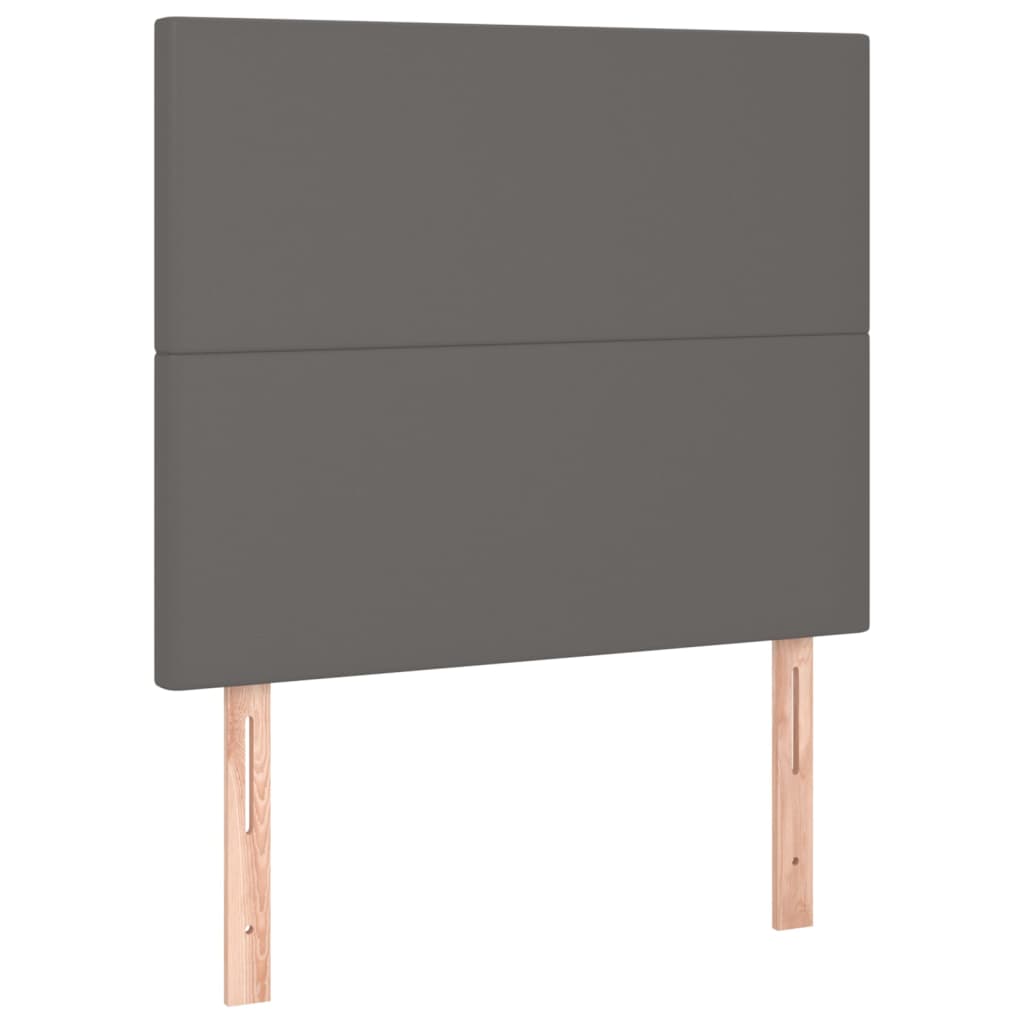 Kopfteil Grau 80x5x118/128 cm Kunstleder