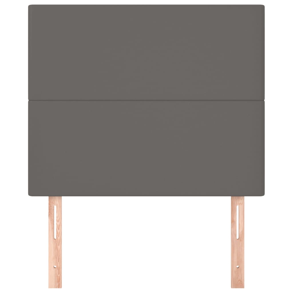 Kopfteil Grau 80x5x118/128 cm Kunstleder